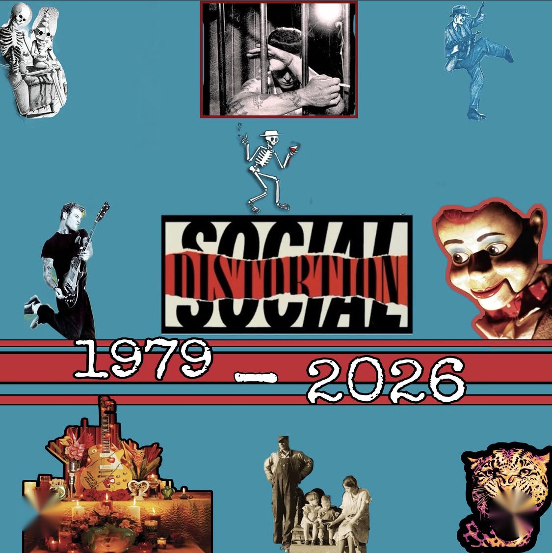 Social Distortion 1979-2026 collage by Gavin
